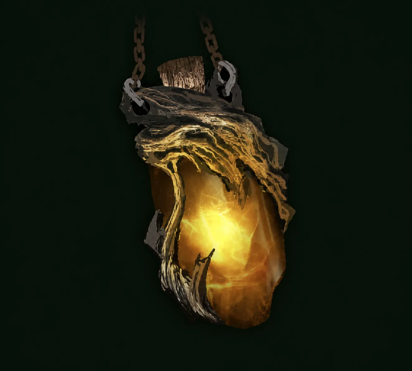 Nameless Gyldjar icon, a glowing amber crystal pendant
